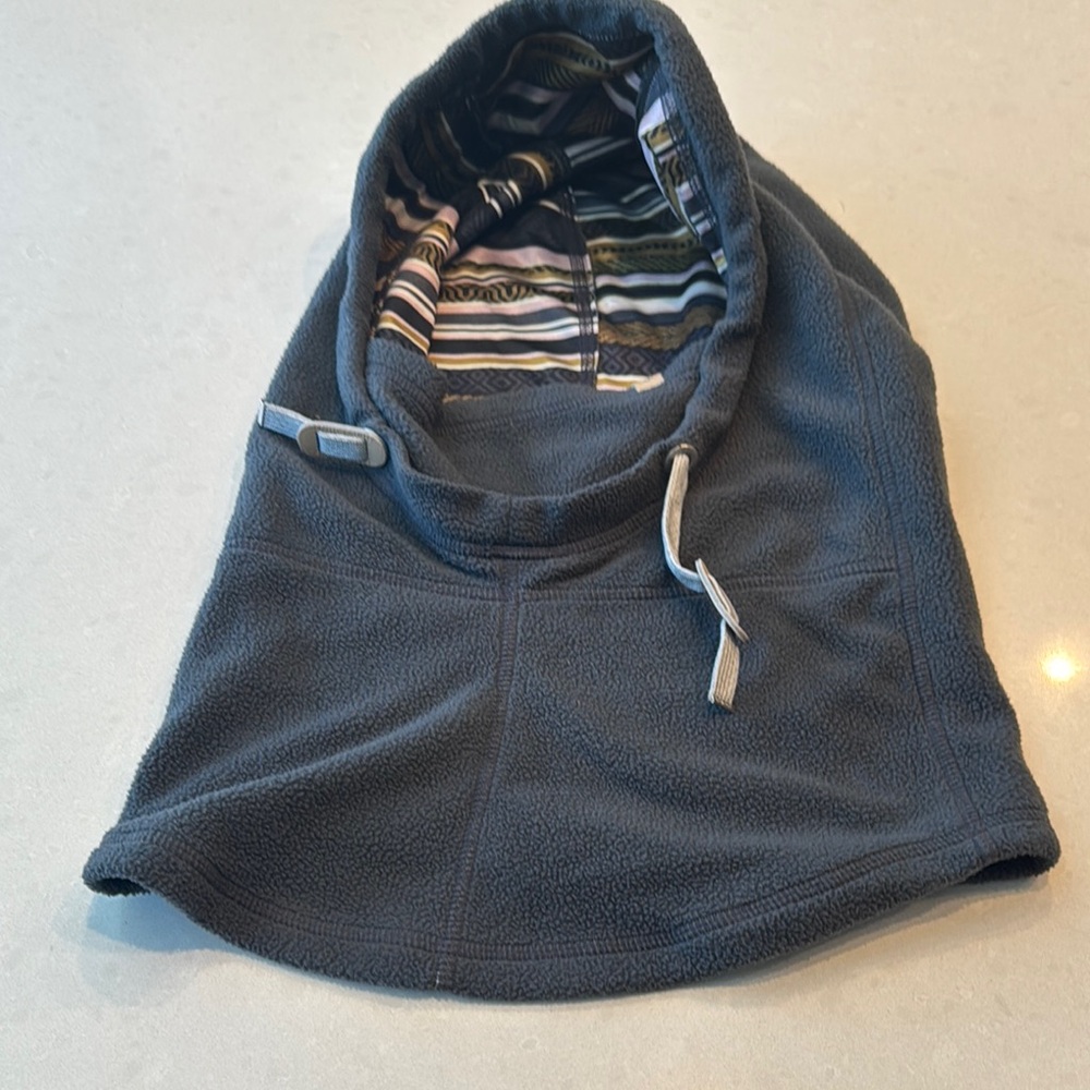 Charcoal Fleece Hooded Neck Warmer